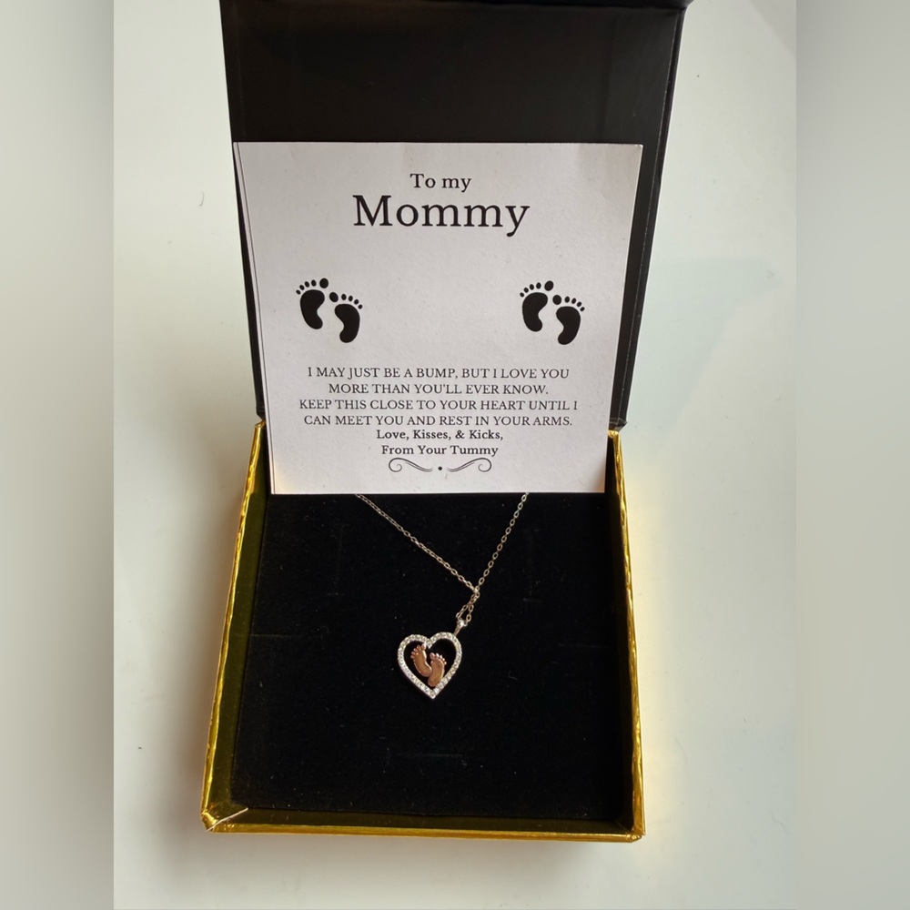 Elegant Heart Necklace with Gold and Silver Tones